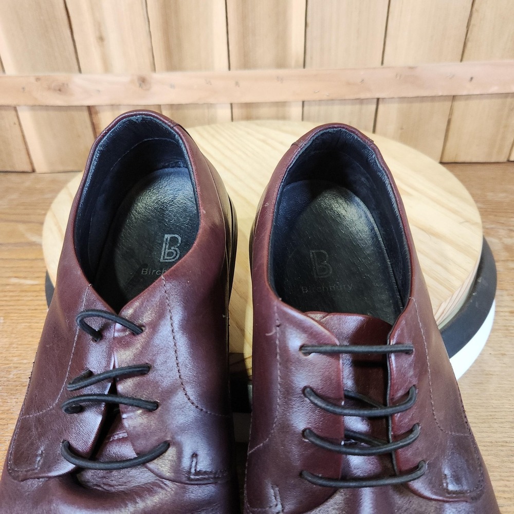Birchbury Brenston Shoes Mens 13 Brown Leather Barefoot Cap Toe Dress Comfort - Picture 9 of 10